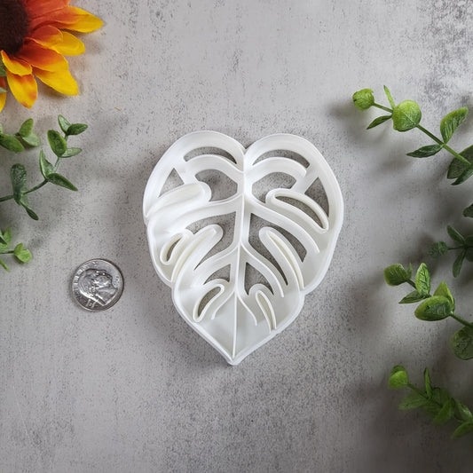 Monstera 2 Dish Clay Cutter for Polymer Clay, 10cm