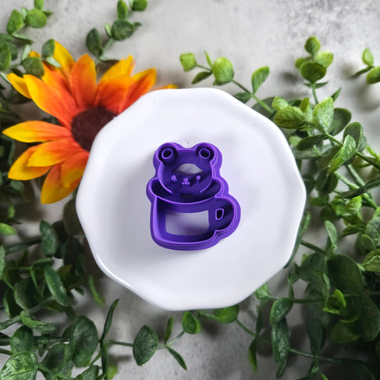 Bear in a Cup Polymer Clay Cutter