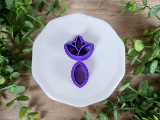 Lotus Combo 1 Polymer Clay Cutter