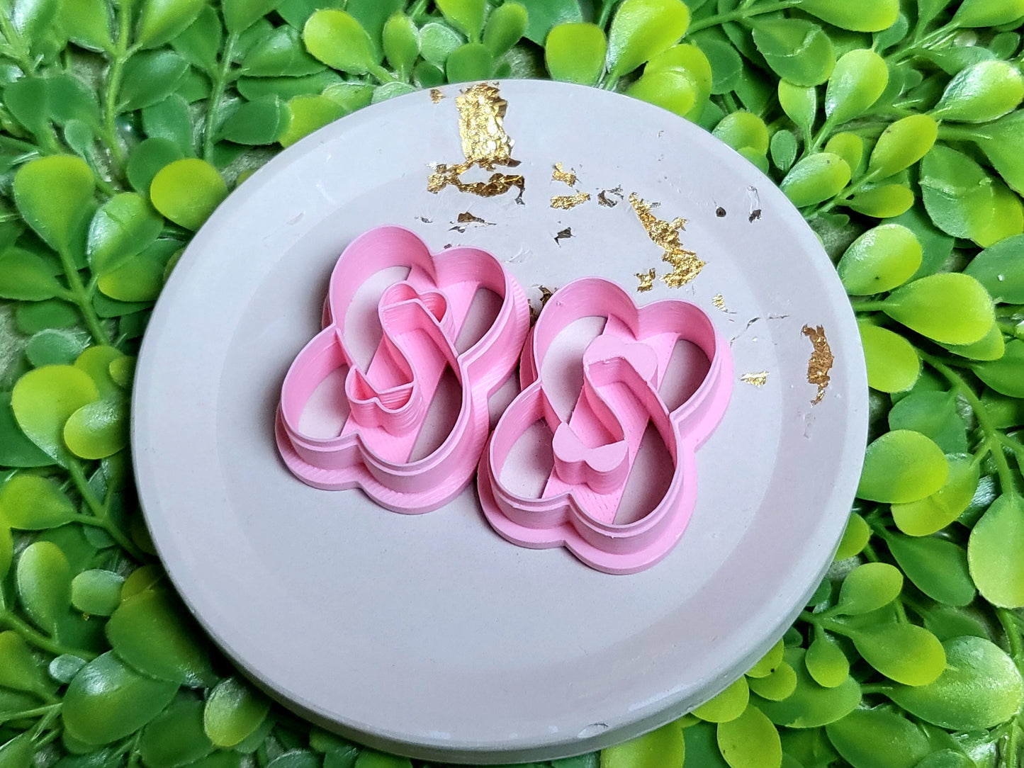 Entwined Hearts Polymer Clay Cutter