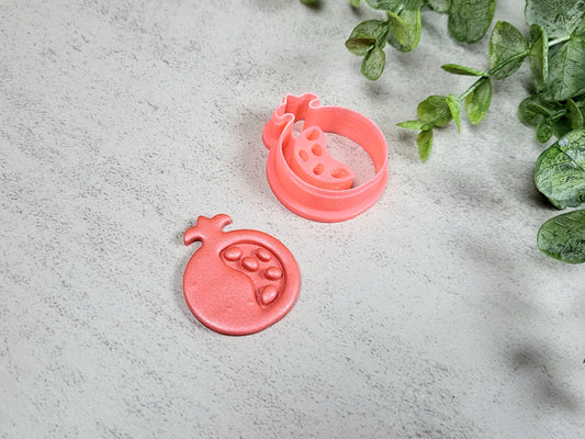 Pomegranate Fruit Polymer Clay Cutter