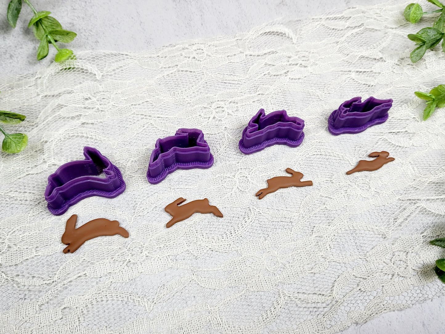 Jumping Rabbits Polymer Clay Cutter