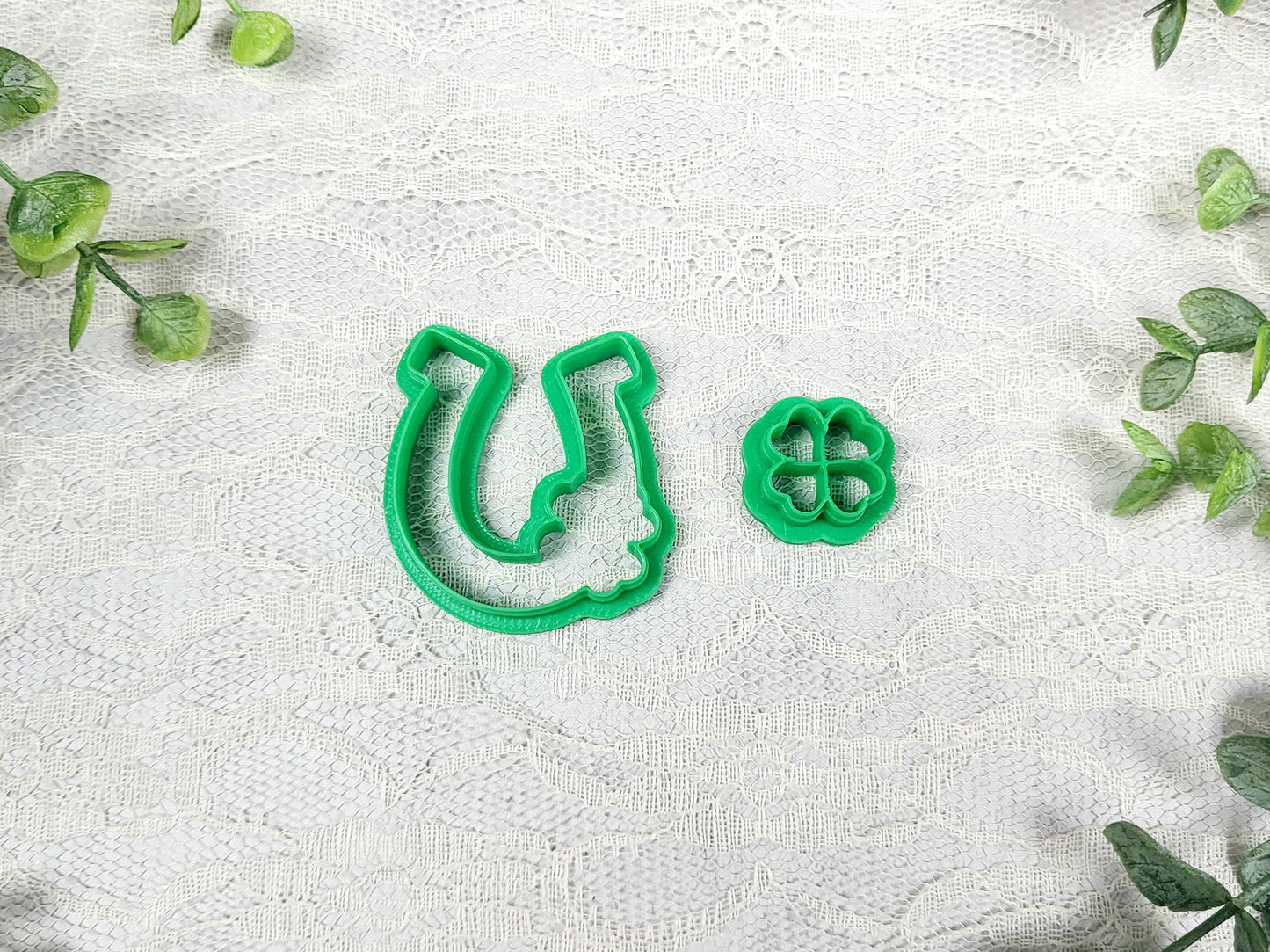 Horseshoe with Clover Cutter for Polymer Clay