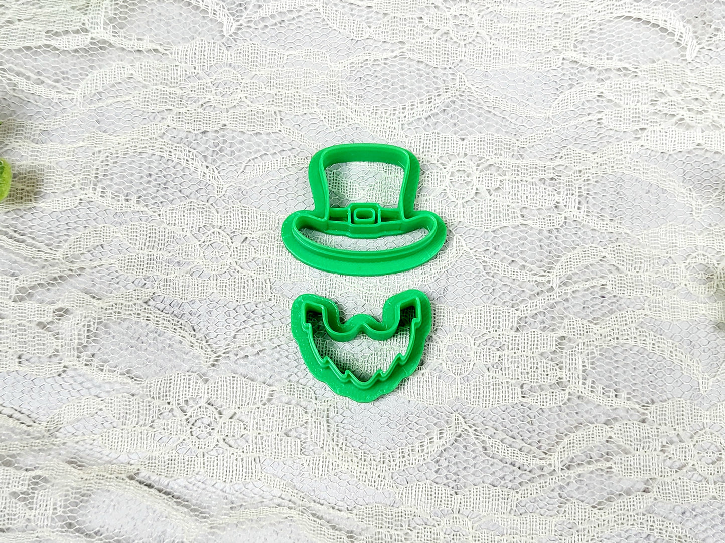 Saint Patrick's Day Hat and Beard cutter for Polymer Clay