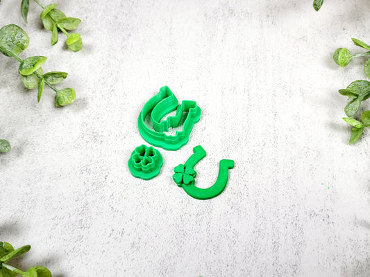 Horseshoe with Clover Cutter for Polymer Clay