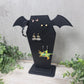 Digital STL File Coffin Earring Stand with Bat Wings