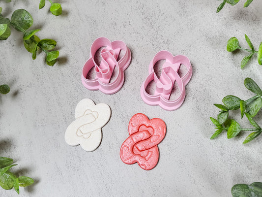 Entwined Hearts Polymer Clay Cutter