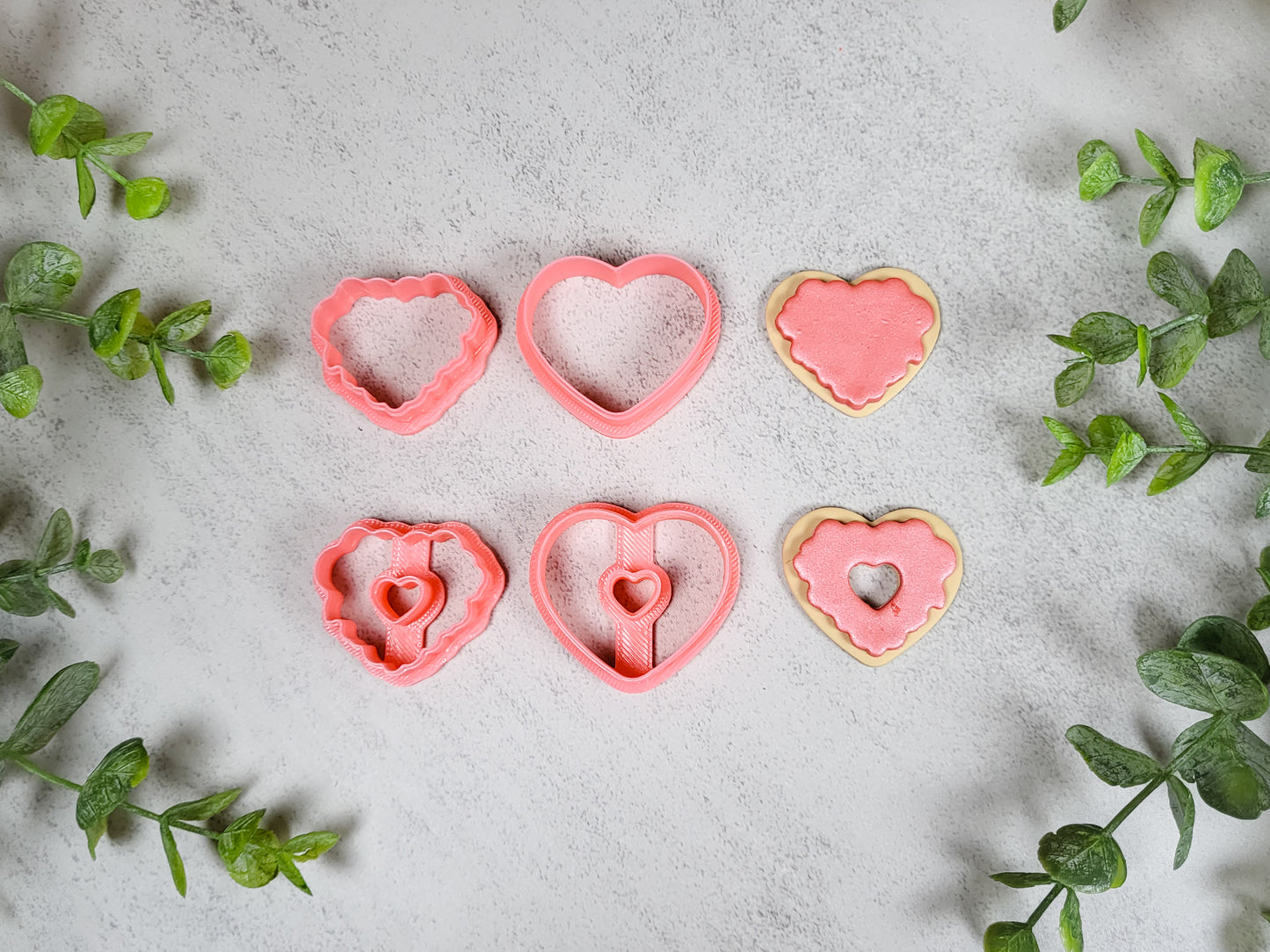 Donut Heart Polymer Clay Cutters