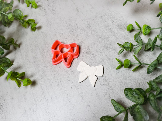 Heart Bow 1 Polymer Clay Cutter