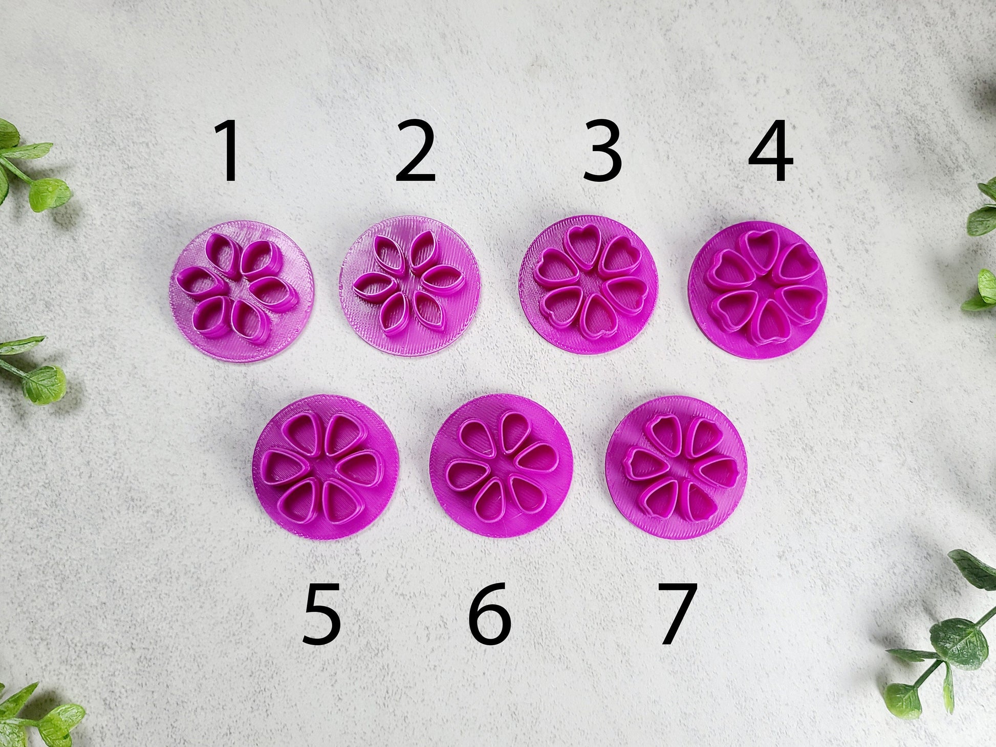Mini Petal Polymer Clay Cutters, Micro Floral Clay Cutters