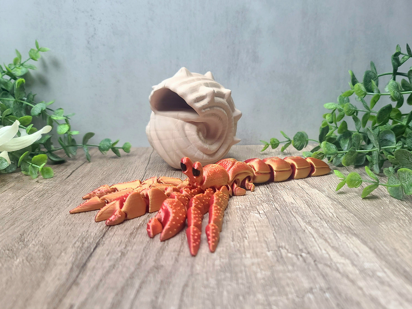 Hermit Crab Toy, 3d Printed Toys, 3d Printed Hermit, Articulated Hermit Crab