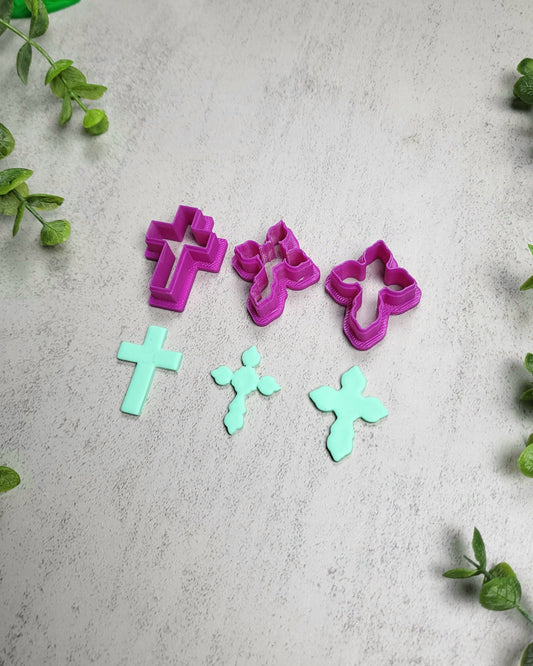 Cross Polymer Clay Cutters, Ornate Cross, Easter Cross