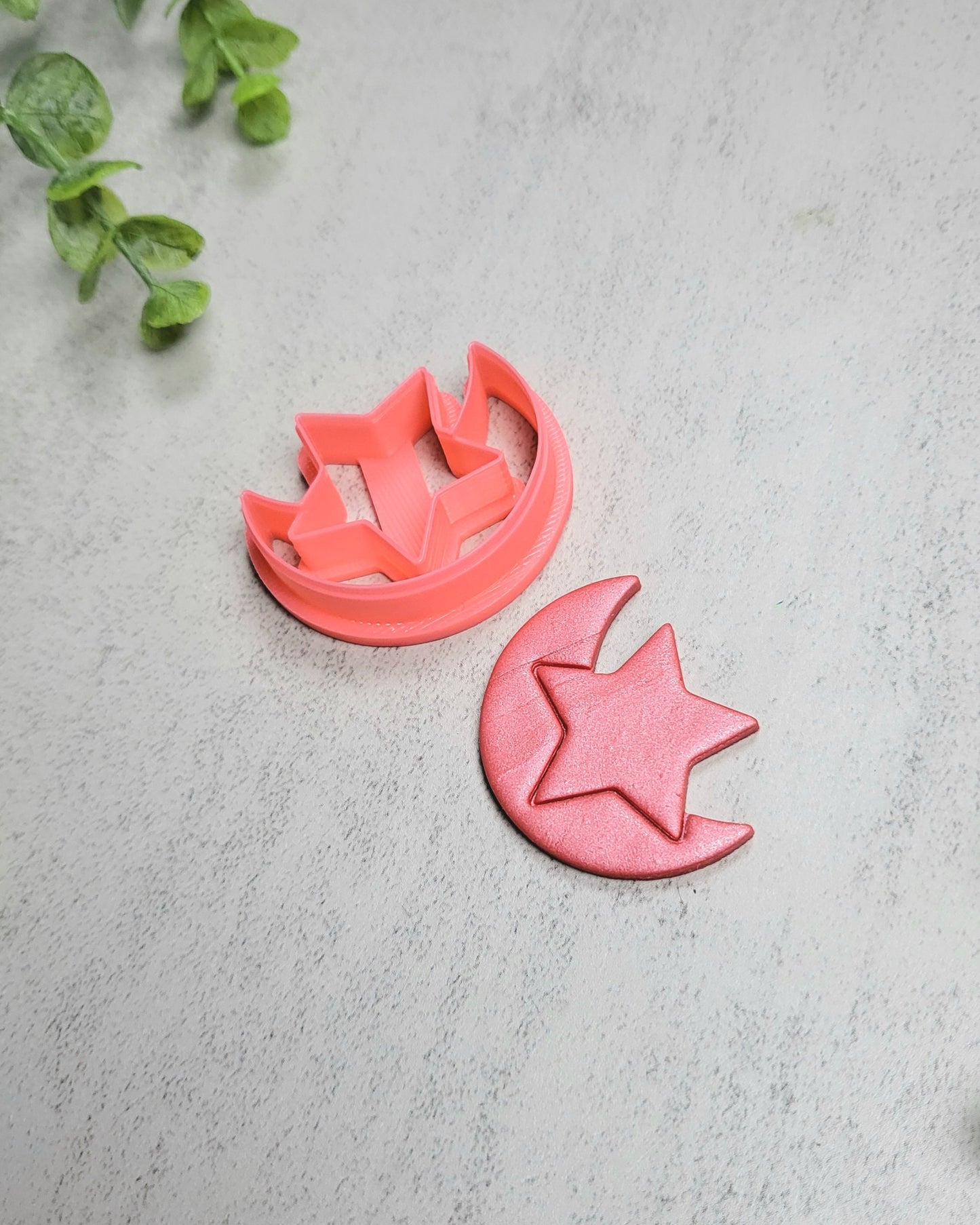 Moon and Star Polymer Clay Cutter, Moon Clay Cutter, Star Clay Cutter