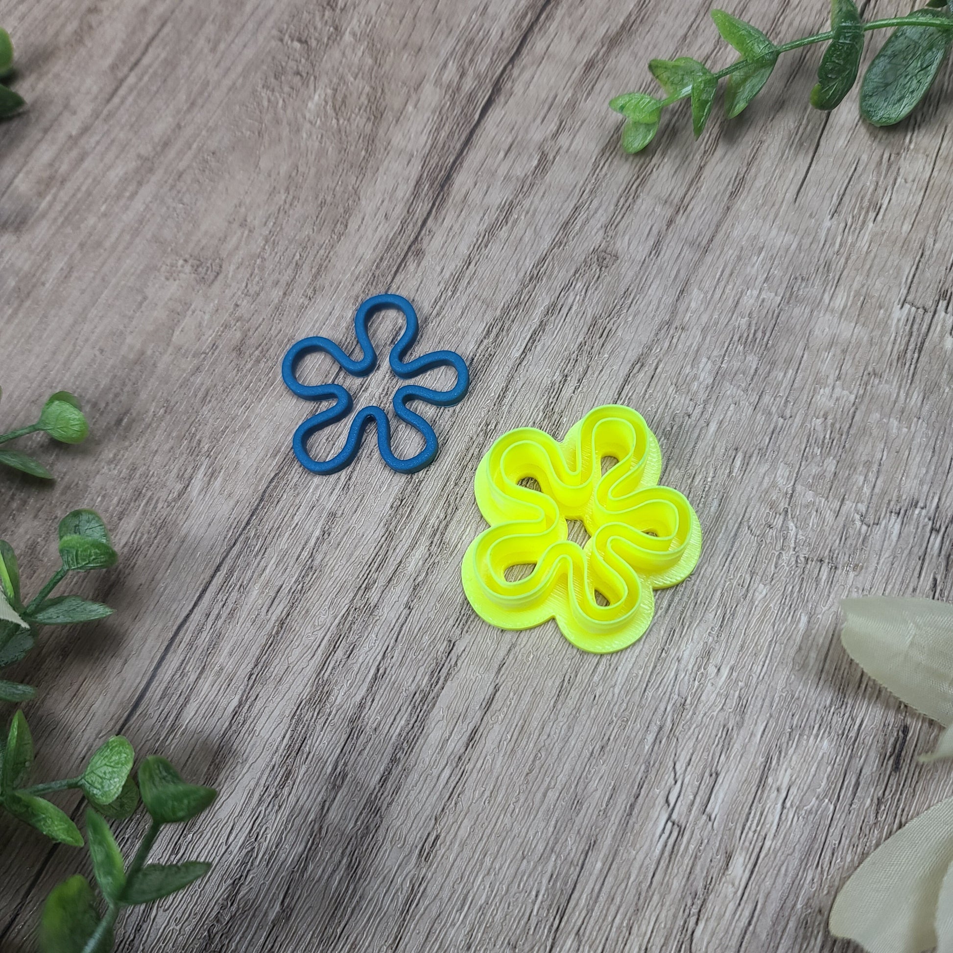 Spring Flower Line Cutout, Polymer Clay Cutter, Flower Clay Cutter, Floral Clay Cutter