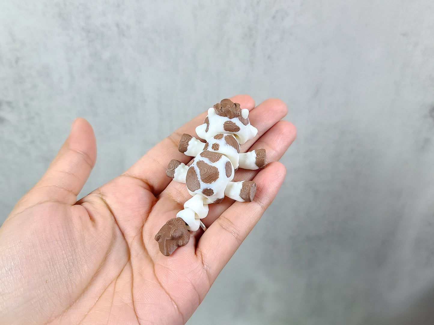 3d Printed Cow, Cute Cow Figurine, Articulated Cow, Flexi Cow