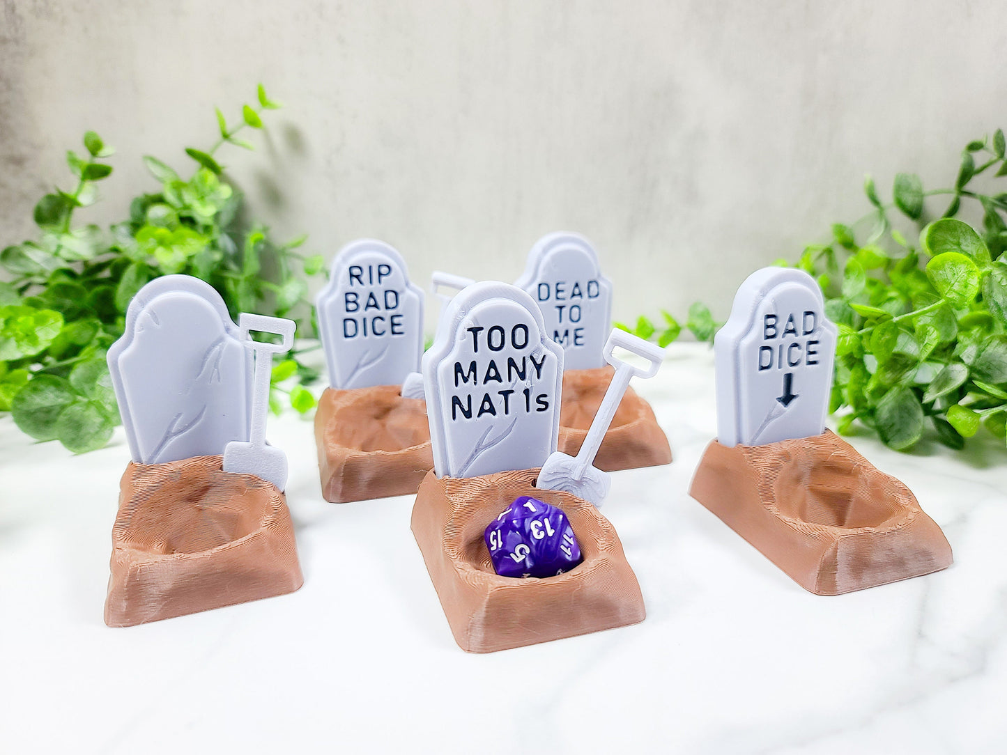 Dice Shaming Graves, 3d Printed Tabletop Accessory, Role-playing, Dice Grave, Dice Guardians