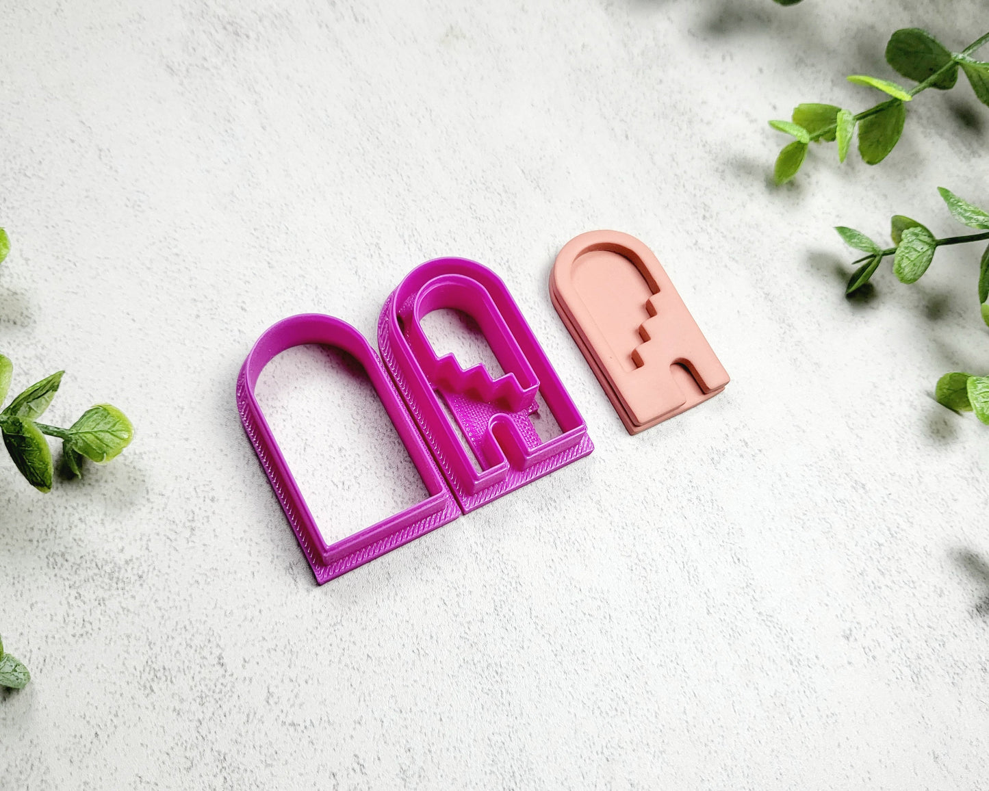 2 Part Arch Stair Polymer Clay Cutter, Step Clay Cutters