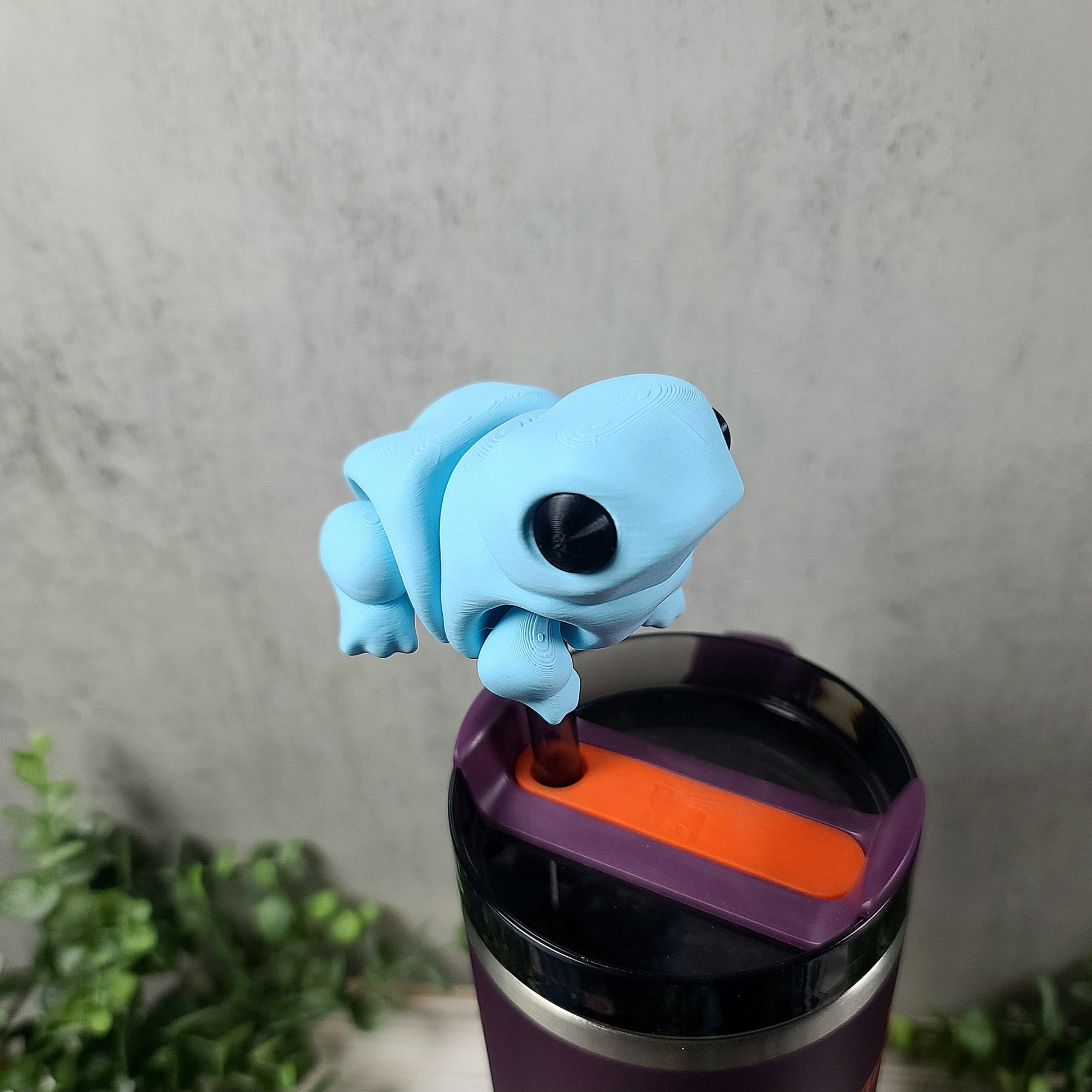 Straw Topper Frog, 3d Printed Frog, Kawaii Gift