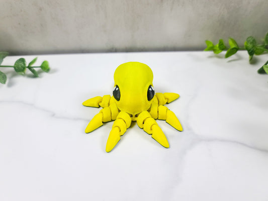 Multicolored Tiny Octopus 3d Print, Articulated Octopus, Flexi Octopus