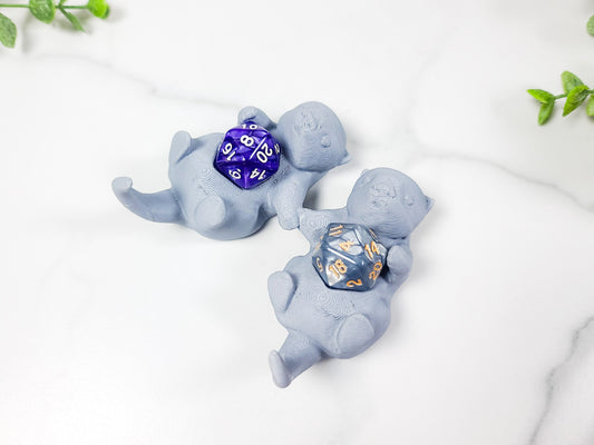 Otter Couples D20 Holder, Otter Dice Holder, Dice Buddies, Dice Holders, DND, Tabletop Gaming, DND Accessories, Dice Guardians