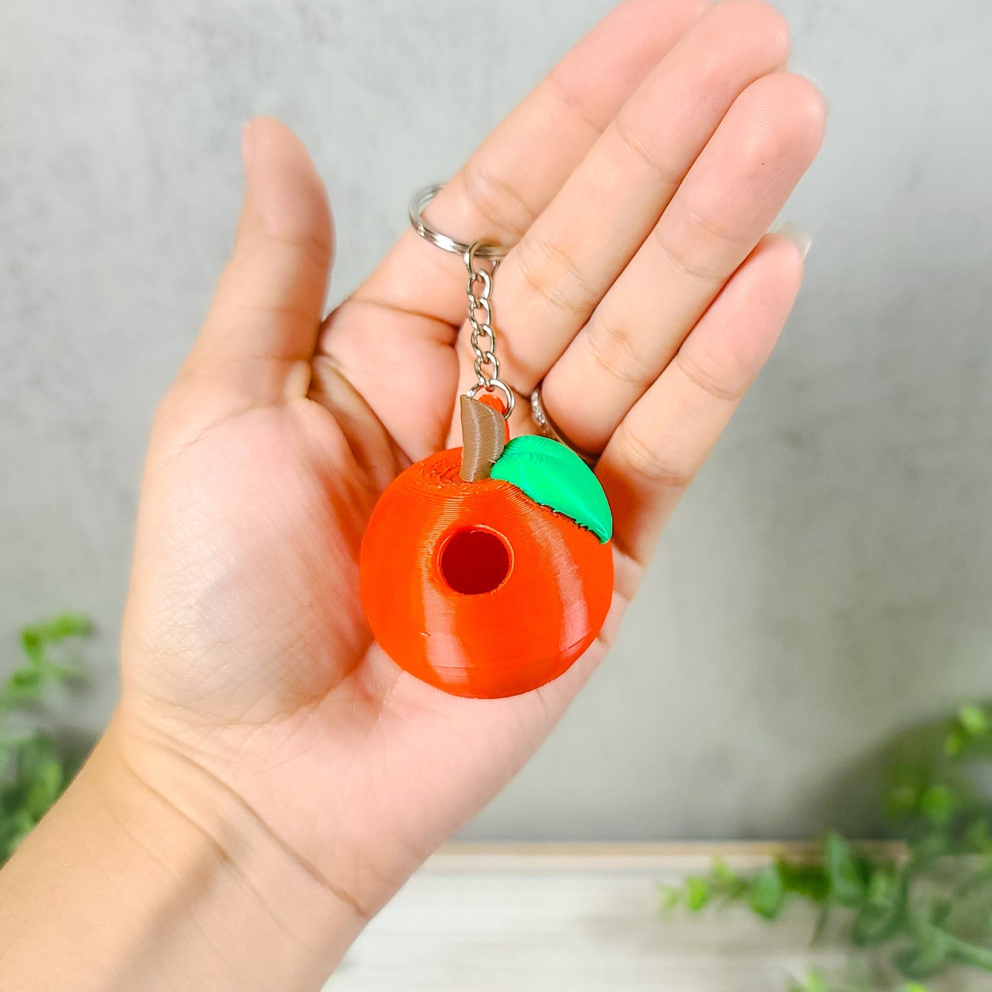 Apple with Hole Keychain, Gift for Teachers, School Keychain