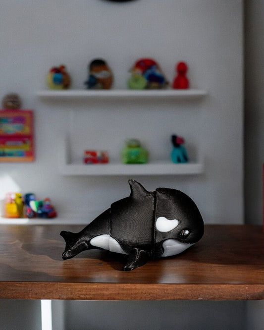 Tiny Orca, 3d Printed Orca, Killer Whale, Marine Animal 3d Print