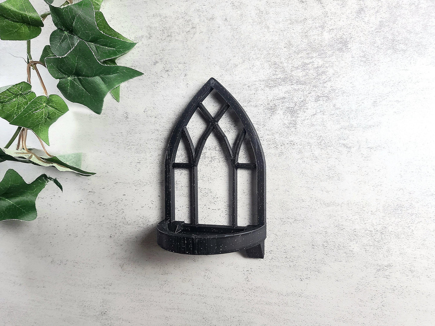 Gothic Window Shelf, Gothic Window Stand, Layers in Green