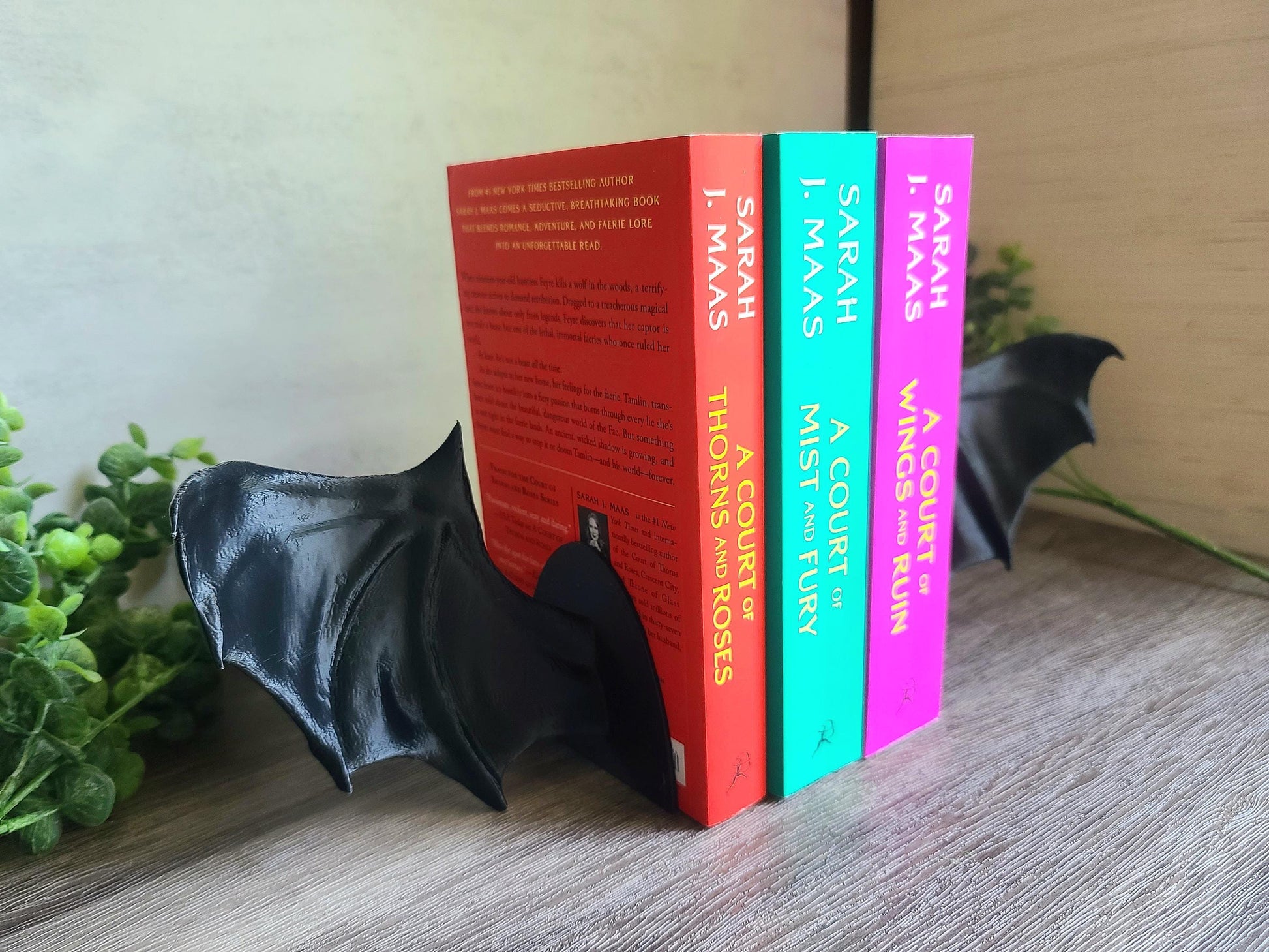 Bat Wing Bookends, Bat Winged Boys, Bat Boys, Halloween Decor, Bookish, Gothic Decor