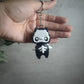 Skelly Spooky Pixie Keychain, Layers in Green, Halloween Keychain, Pixie Keychain