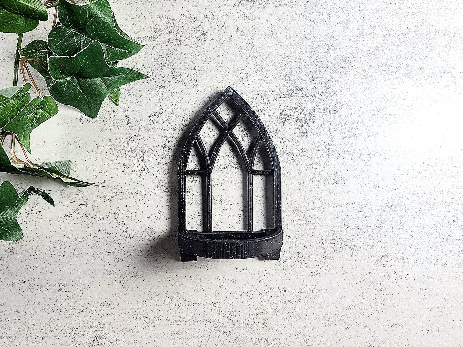 Gothic Window Shelf, Gothic Window Stand, Layers in Green