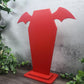 Winged coffin display, coffin decoration, occult decor, witchy vibe, vampire decor