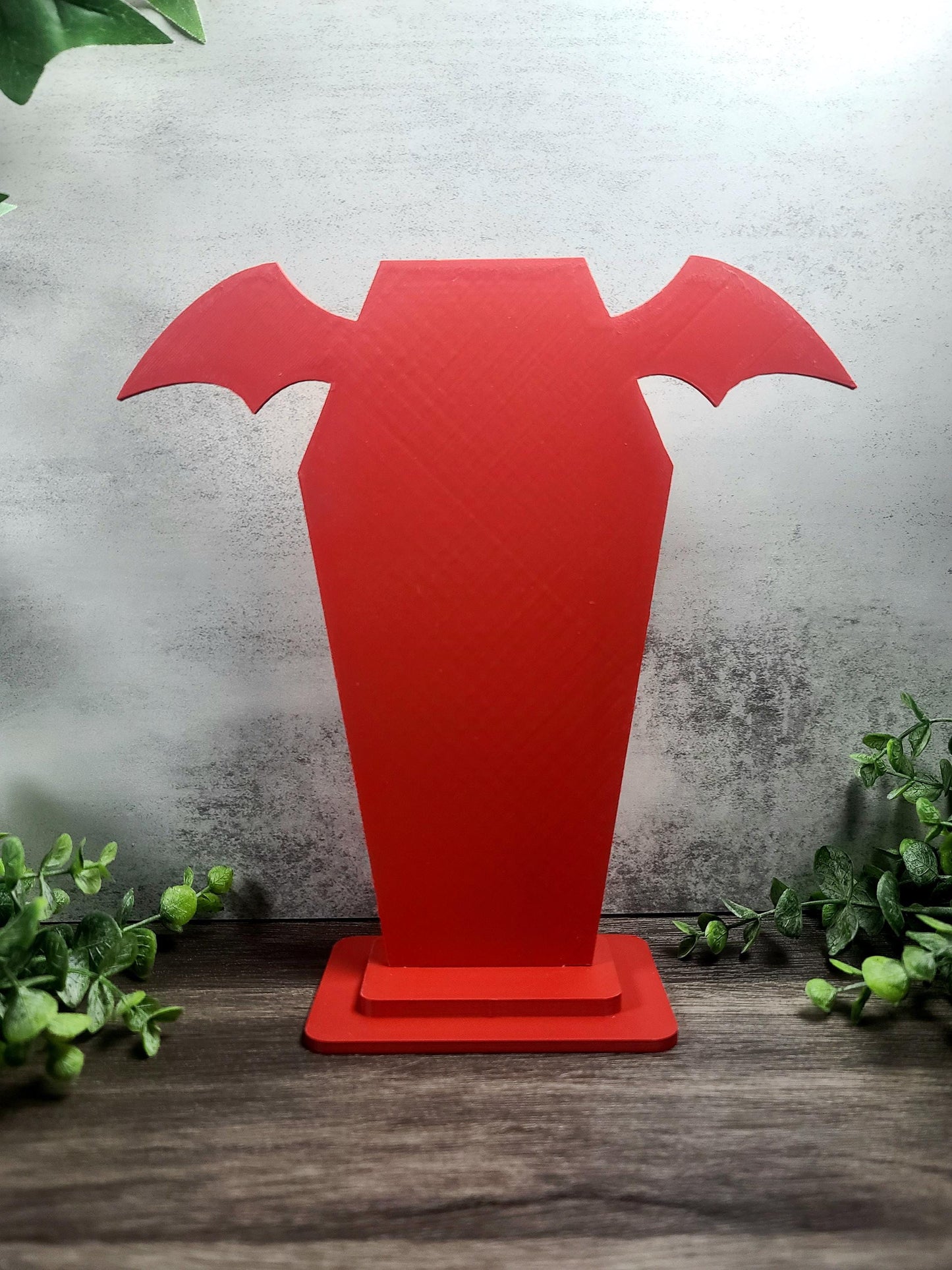 Winged coffin display, coffin decoration, occult decor, witchy vibe, vampire decor