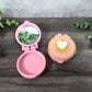 Cute Retro compact mirror with heart, pill holder, customizable accessories