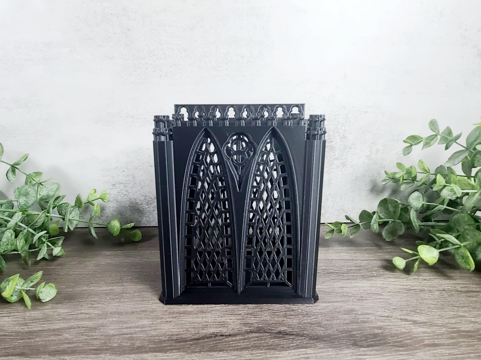 Gothic pencil organizer, makeup brush holder, Halloween decor, gothic decor, desk organizer, jewelry organizer, bathroom organizer