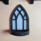 Gothic window shelf, gothic window stand, tealight candle holder, tealight decoration, wall decoration, gothic decor, Halloween decoration