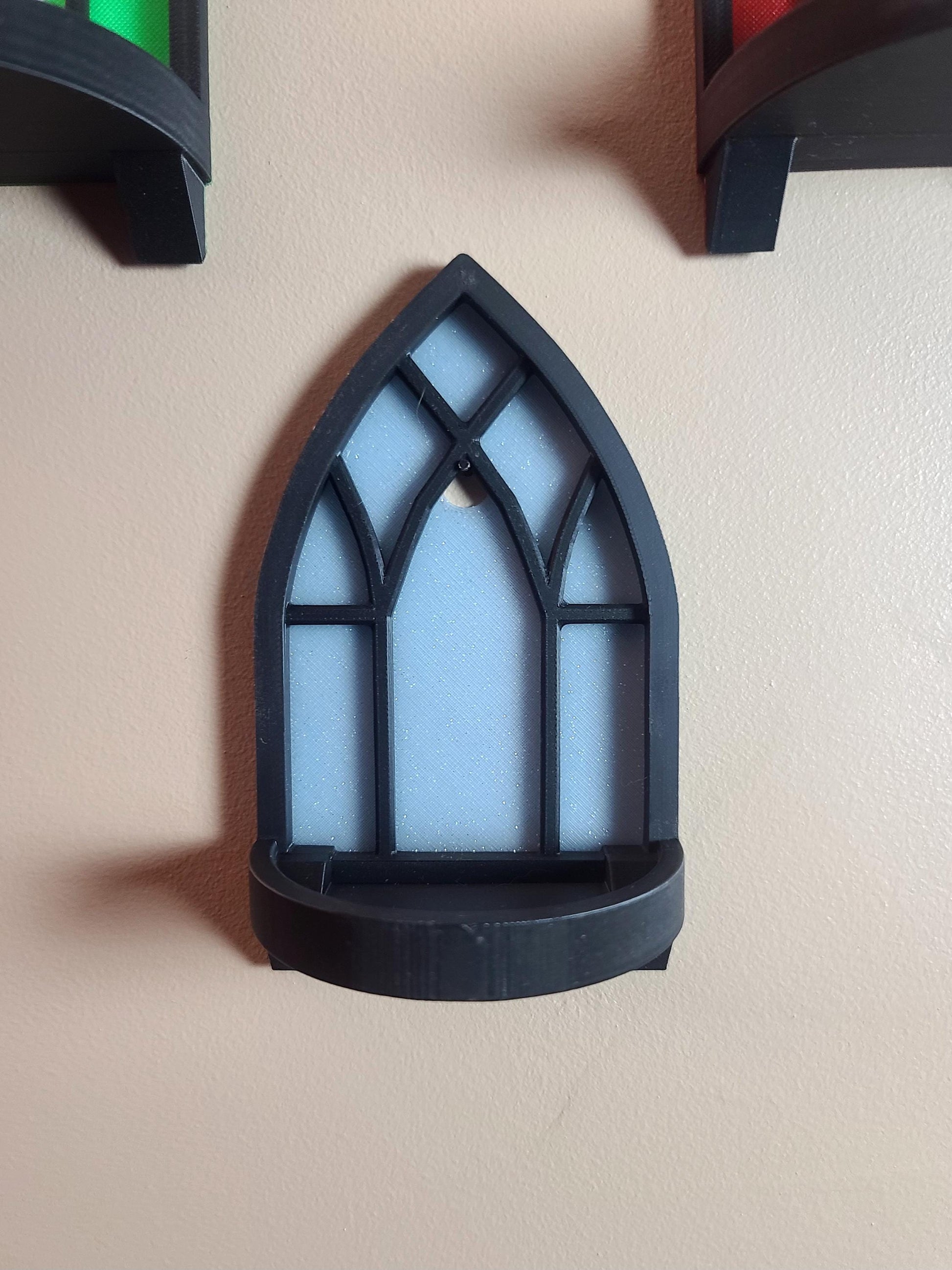 Gothic window shelf, gothic window stand, tealight candle holder, tealight decoration, wall decoration, gothic decor, Halloween decoration