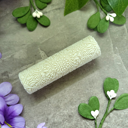 Heavy Floral Clay Roller