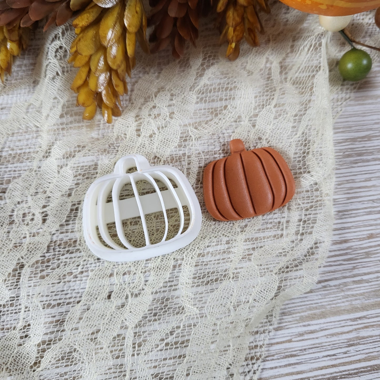 Pumpkin 2 Imprinted Clay Cutter