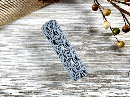 Texture Roller for Polymer Clay, Heart pattern - Lala Handmade store