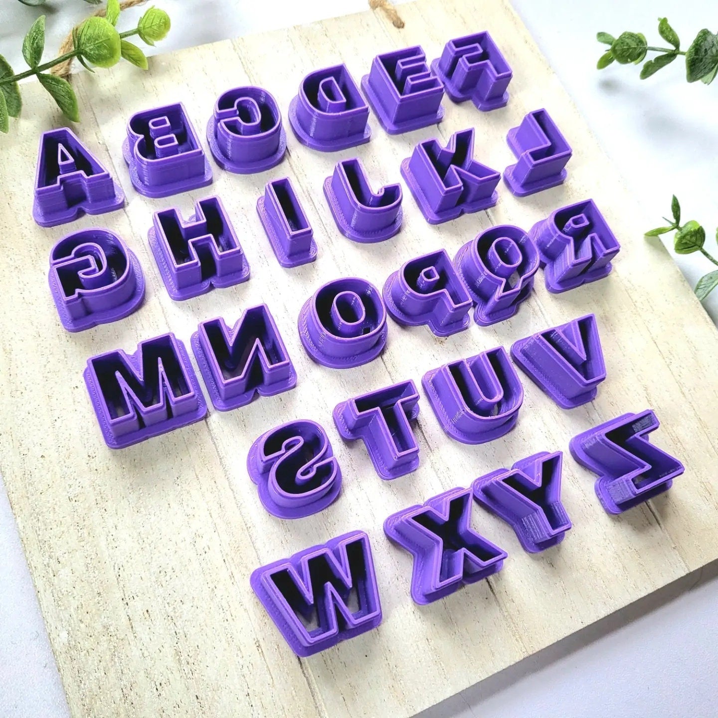 Alphabet Clay Cutter Set, Polymer Clay Cutter, Letter Clay Cutters