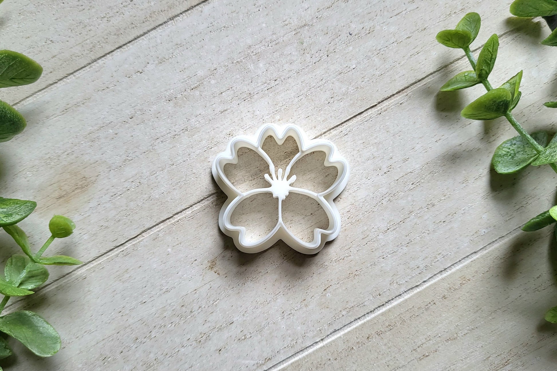 Cherry Blossom Clay Cutter for Polymer Clay, Sakura Flower, Floral Cutter, Embossed Clay Cutter , Clay Supplies