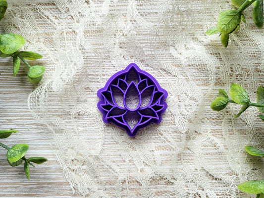 Lotus Flower Dount Clay Cutter, Floral Polymer Clay Cutter