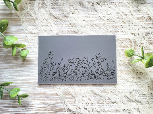 Floral Meadow #1 Rubber Texture Mat for Polymer Clay