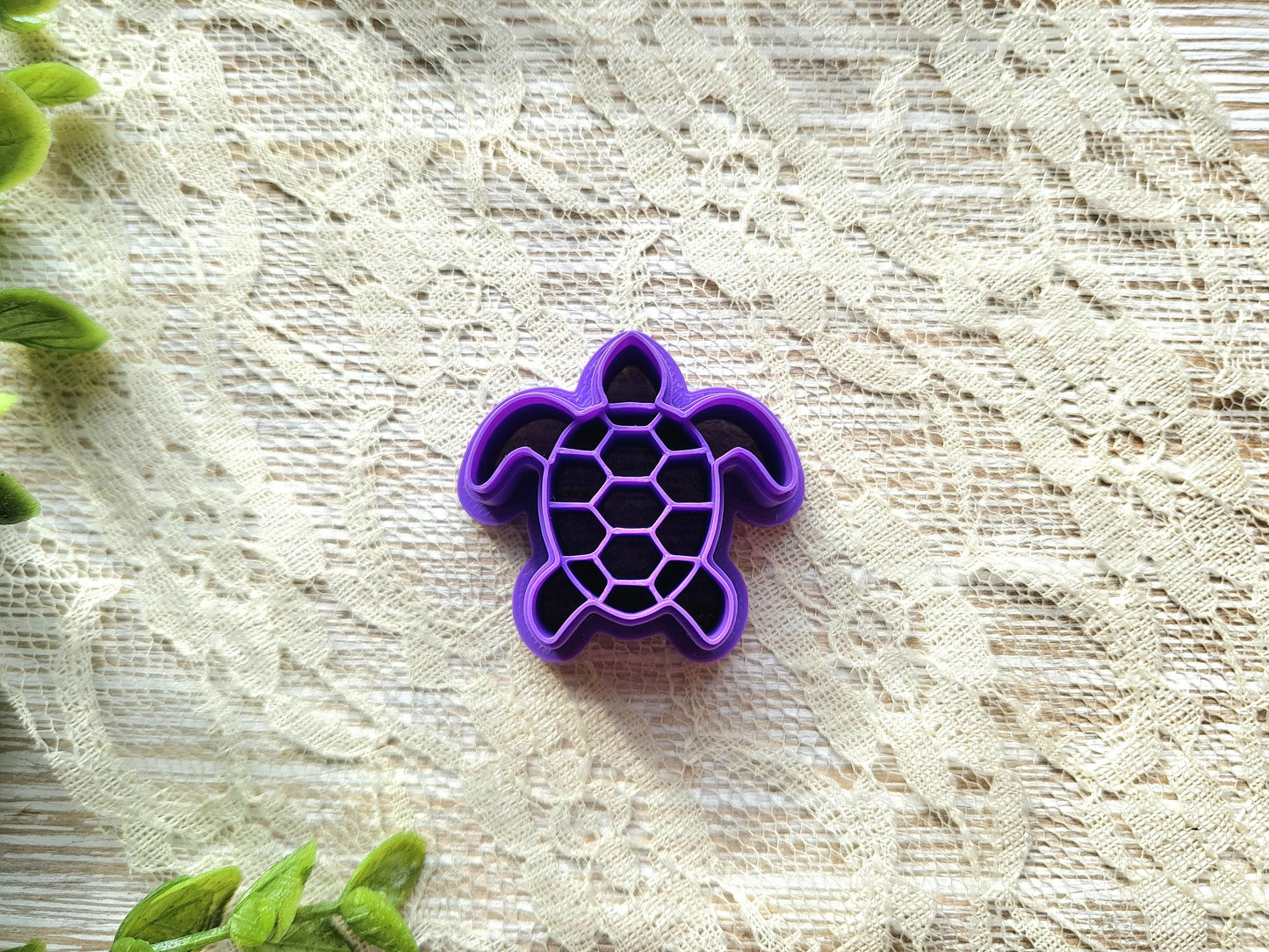 Cute Embossed Turtle Polymer Clay Cutter, Sea Turtle, Animal Clay Cutter