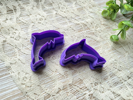 Dolphin 2 Polymer Clay Cutter, Animal Clay Cutter, Marine Life Clay Cutter, Marine Animal