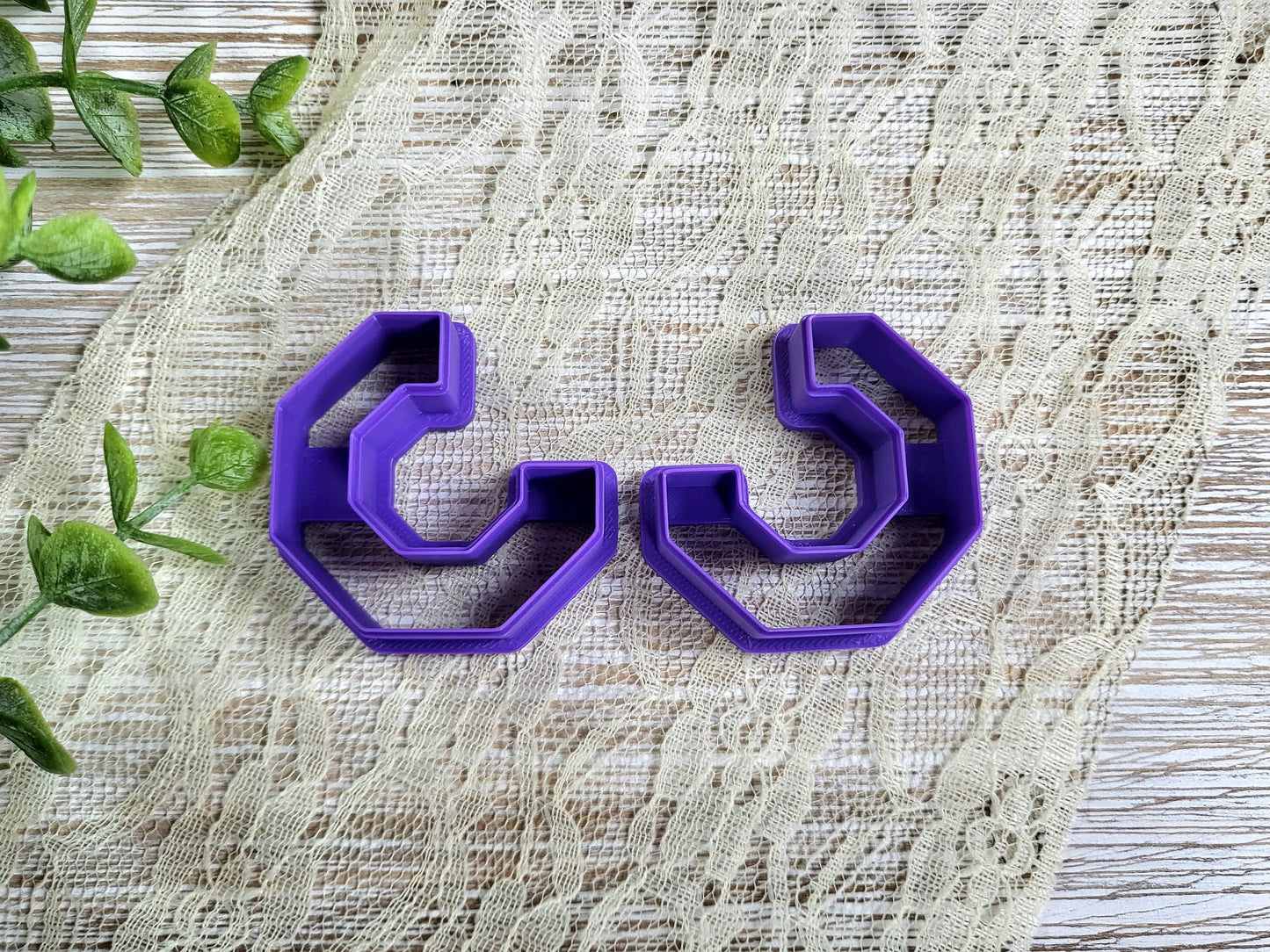 Octagon Hoop Clay Cutter, Polymer Clay Cutters, Earring Jewelry Making, Hoop Making Clay Cutter, Hoop Clay Cutter