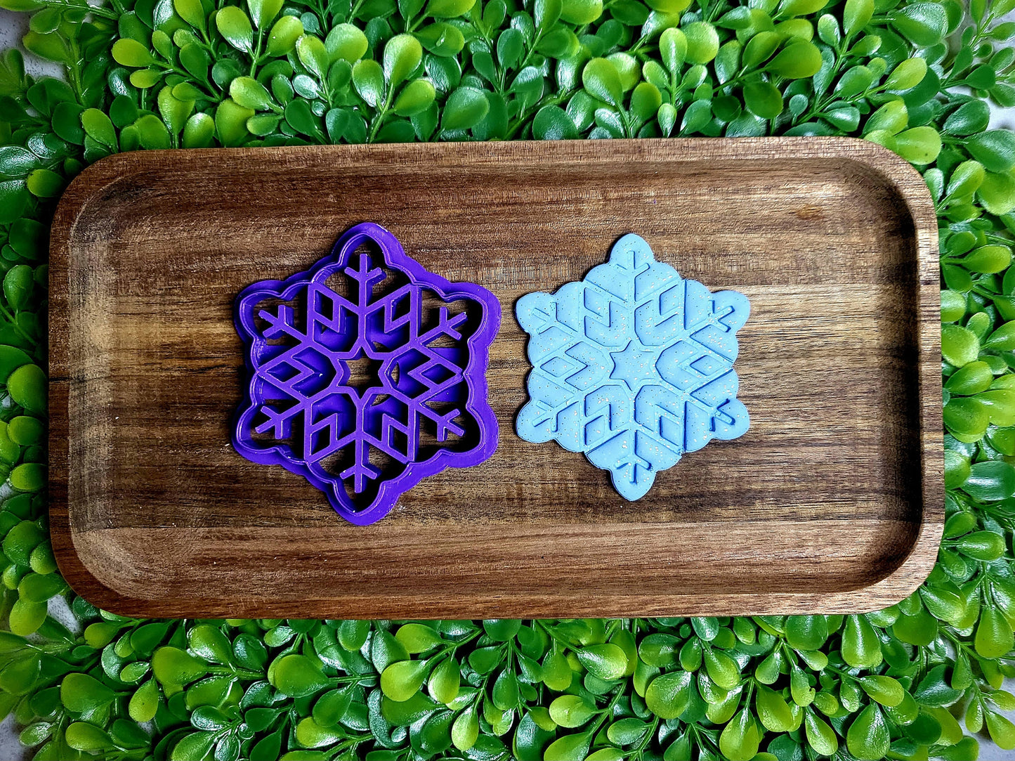 Snowflake 2 Trinket Tray, Dish Polymer Clay Cutter, Ornament Clay Cutter