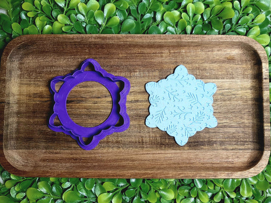 Snowflake Outline Trinket Tray, Dish Polymer Clay Cutter, Ornament Clay Cutter